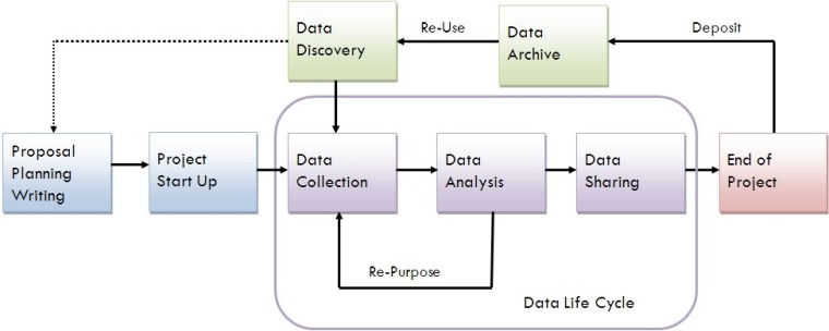 Data life cycle diagram